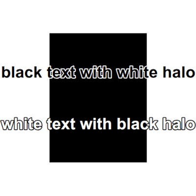 Text halo