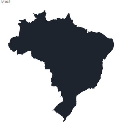 Example of geocoding with map geometry: Brazil