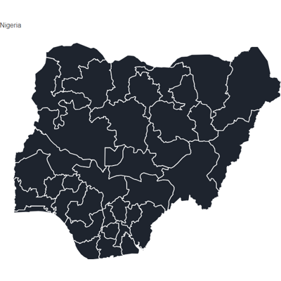 Example of geocoding with map geometry: Nigeria