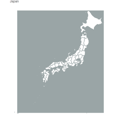 Example of geocoding with rectangle geometry: Japan