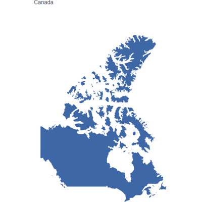 Example of geocoding of countries: Canada