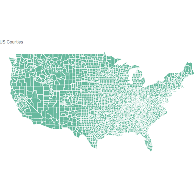 Example of geocoding of counties: United States