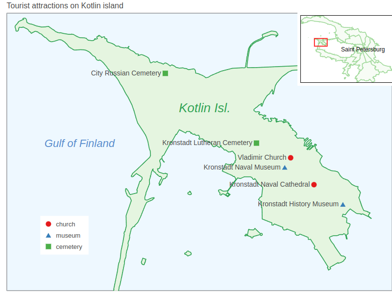 Inset map of Kotlin island