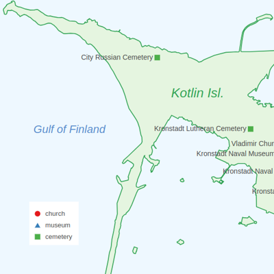 Inset map of Kotlin island